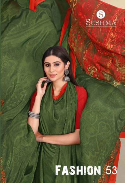 FASHION 53 BY SUSHMA FASHION CRAPE SAREE WHOLESALER IN INDIA